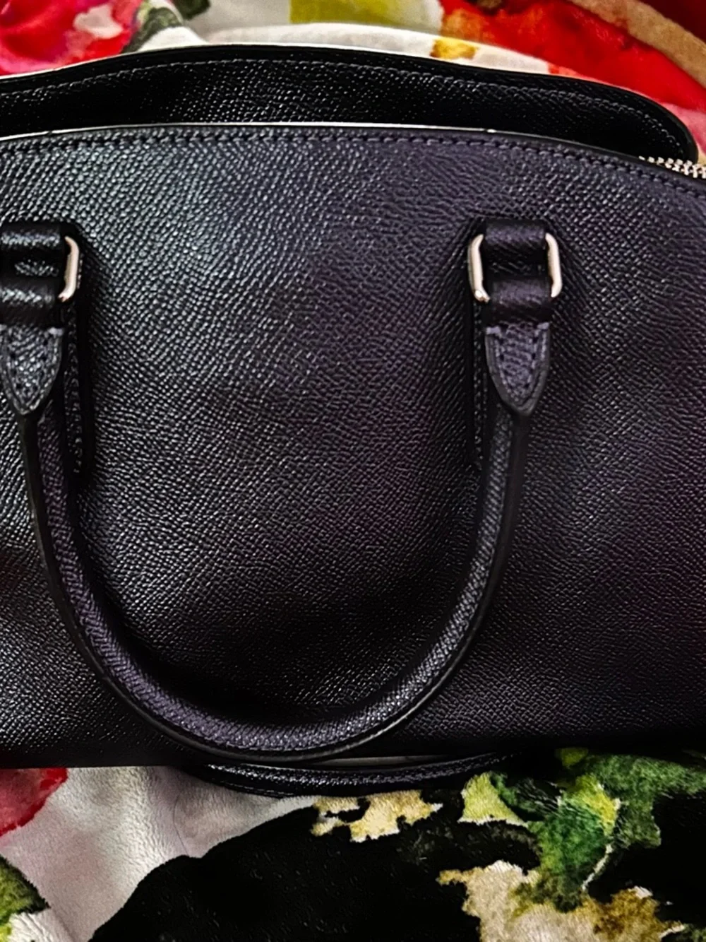 Coach Blue Leather Satchel - Coach Signature Hardware - Picture 3 of 5